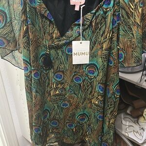 Show Me Your MuMu Peacock Feather Print Top